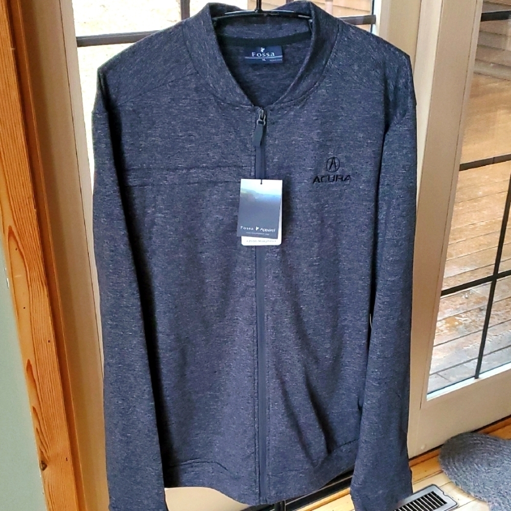 Fossa Gray Embroidered "Acura" Full-Zip‎ Sz. XL Jacket